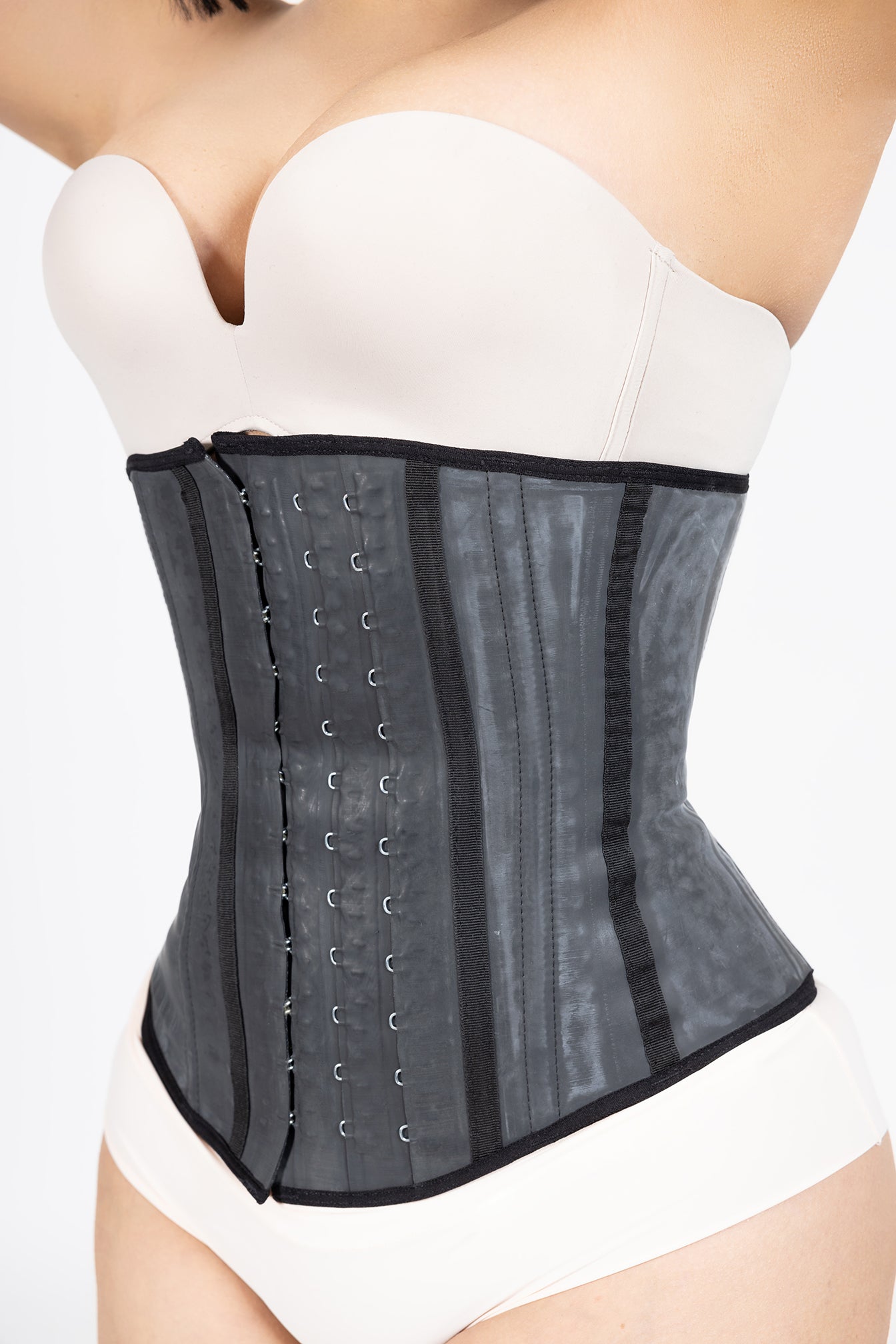 2552 Black Latex Waist Cincher