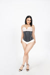 2552 Black Latex Waist Cincher